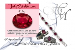 Ruby and silver jewelllery