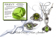 peridot and silver jewellery