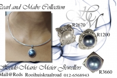 mabe and white mabe rings and pendants in silver