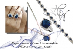 synthetic sapphire jewellery